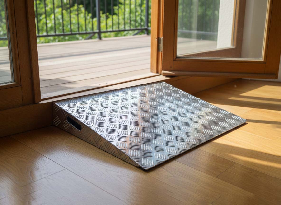 Schwellenrampe aus Aluminium (100 mm Länge: 600 mm Bre)