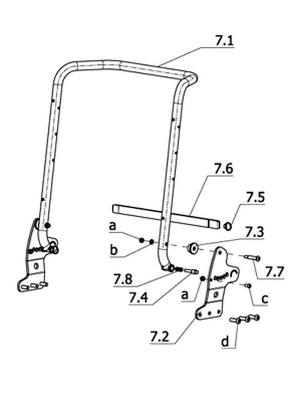 Rückenlehne mechanisch verstellbar (Code 401)