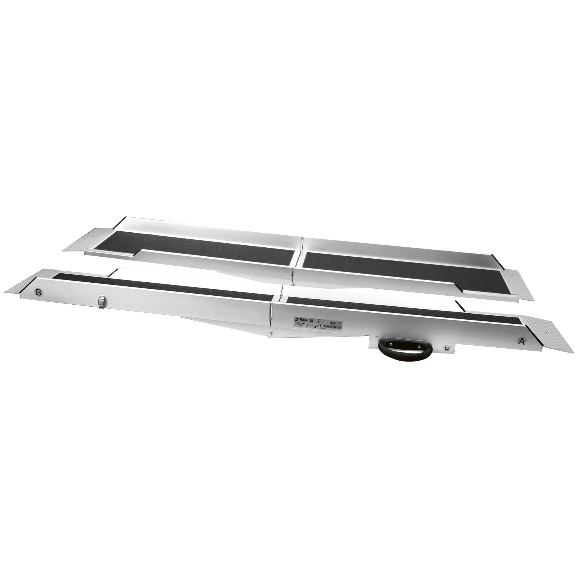 Mobilex Faltbare Auffahr-Schienen (Kanalrampe) CH, 23,5 cm x 180 cm, paarweise
