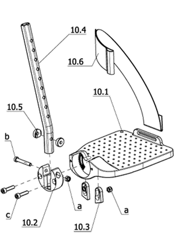 Fußplatten winkelverstellbar bis ± 60 Grad (Code 798)