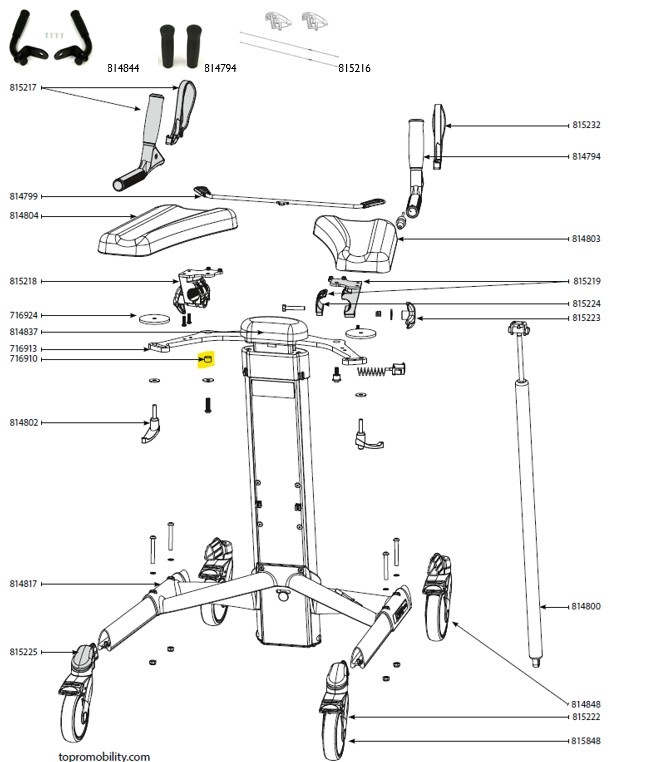 TOPRO TOPRO Distanzstück für Armlehne bracket - Taurus E