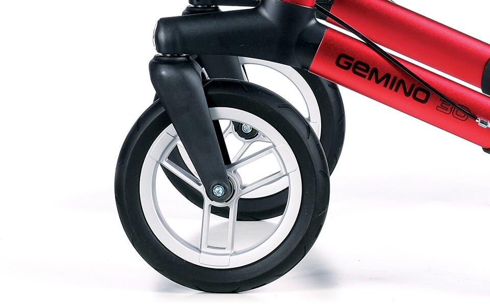 Die weichen Räder des Gemino 30 Comfort