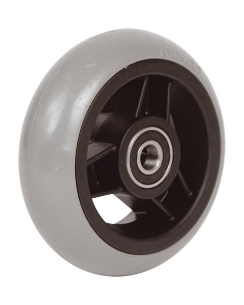 Mobilex 4" Vollgummirad, 100 x 26 mm, runde Lauffläche