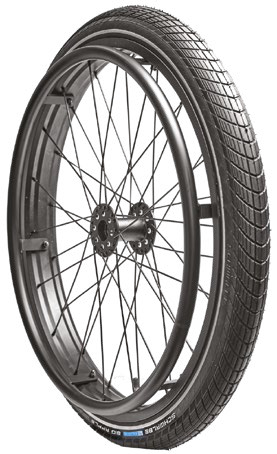 Rehasense Rehasense Easy Rider Wheel 24" × 2" mit Schwalbe Big Apple (Paar), Kugellager ø 1/2" (12,7 mm)