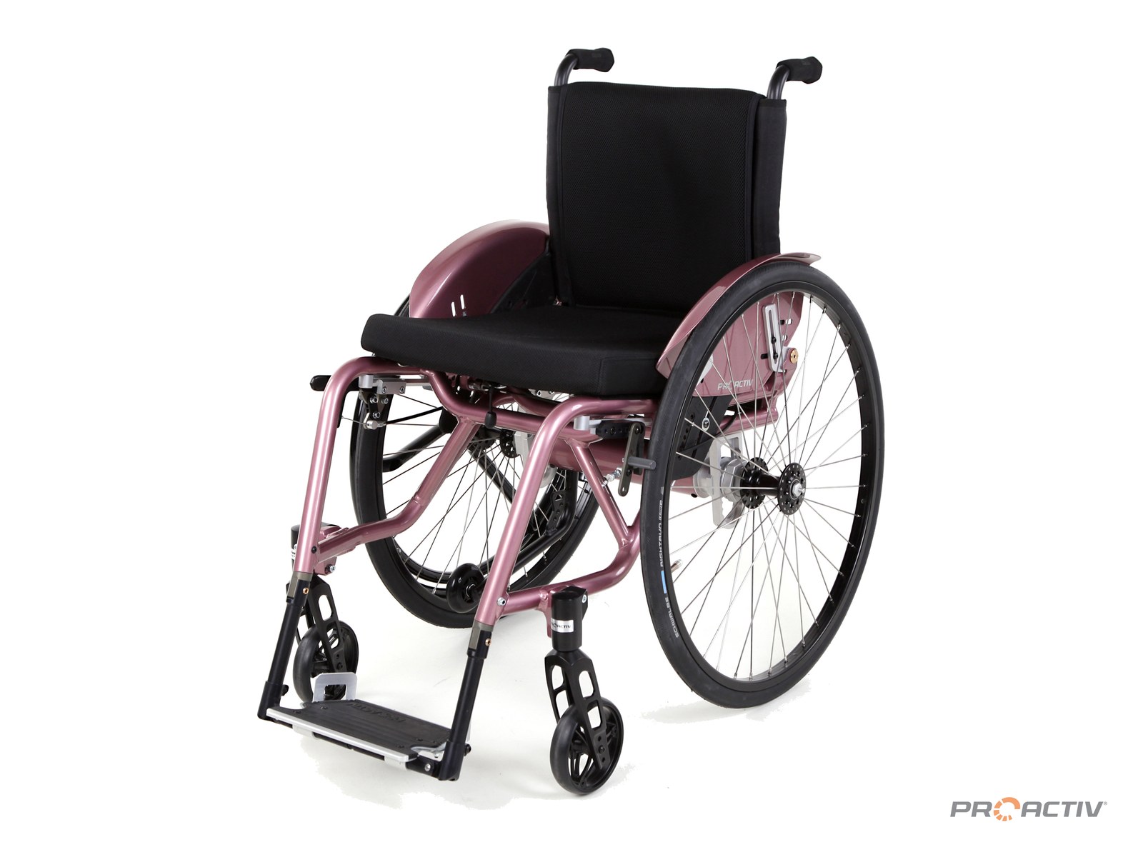 PRO ACTIV SPEEDY 4all Ergo Aktivrollstuhl, mit Einhandantrieb, Dreiviertelansicht von vorne