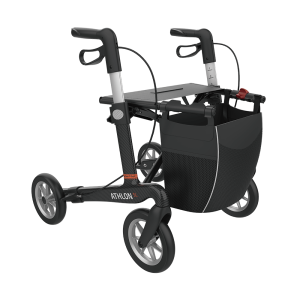 Rehasense Athlon SL Rollator, Größe S/50 cm, PUR-Bereifung, Carbonschwarz