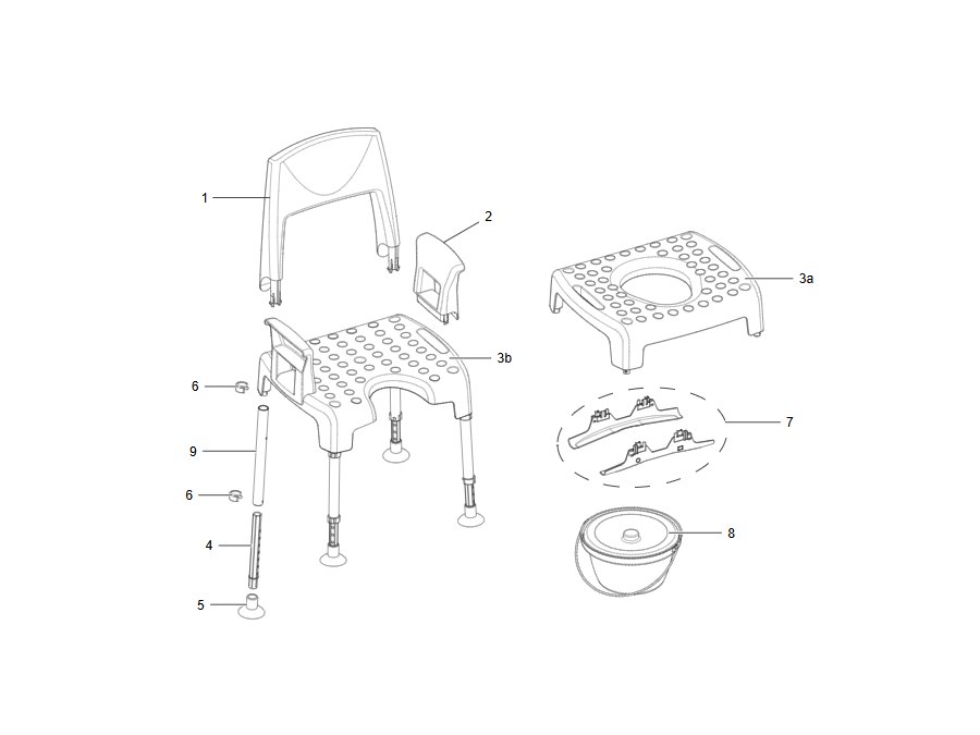 Explosionszeichnung Ersatzteile – Aquatec Pico 3in1