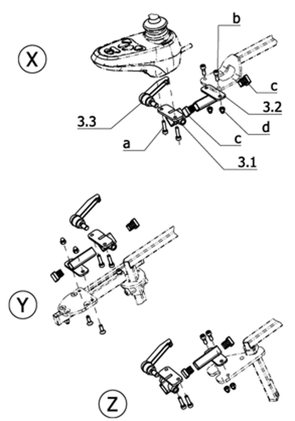 Montagematerial für Bedienmodul
