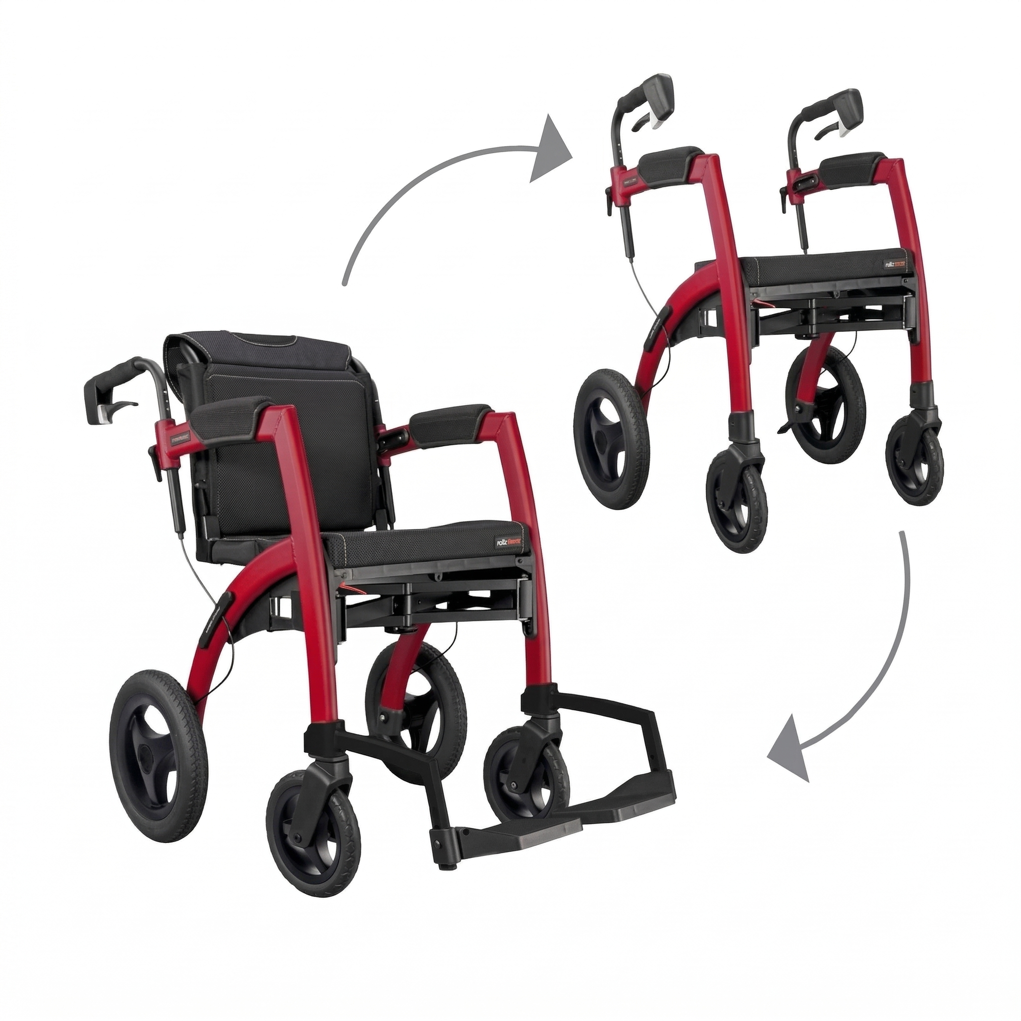 Rollz Motion Performance Rollator mit Luftreifen – Standard, Jungle Grün