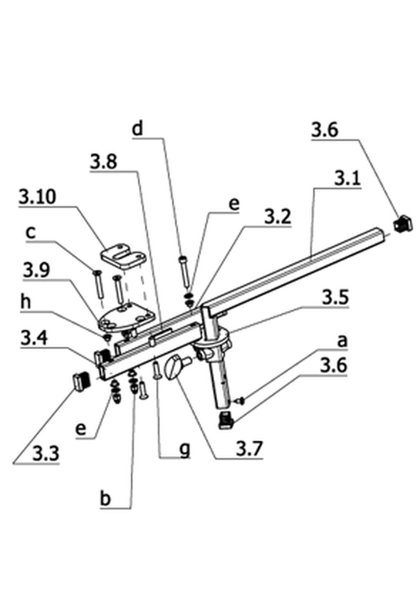 Schaltkasten abschwenkbar, mit Parallelogrammführung (Code 836/4860)
