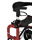 Mobilex Puma Air Rollator, rot, SH 59 cm, inkl. Rückengurt, Becher- und Stockhalter