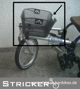 Korb für Lomo 360 inkl. Befestigung – Stricker Handbikes, Bestellnummer 456019-0