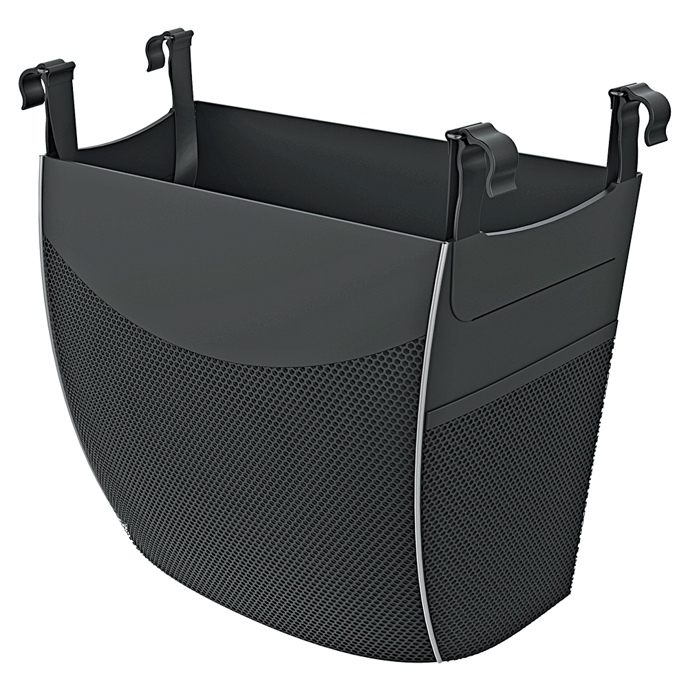 Rehasense Klassik Einkaufstasche für Rollatoren der Größe M/L, offenes Design, schwarz – Ansicht 1