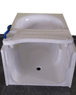 Mobilex Badewannenbrett weiss mit Handgriff, max. 150 kg, L = 76 cm