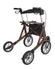 Mobilex Lion Rollator, braun metallic, SH 53 cm, mit Softrädern, inkl. Rückengurt und Stockhalter