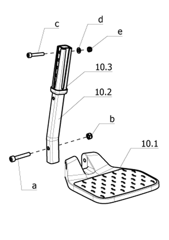 Fußplatten Kunststoff geteilt (Code 805)