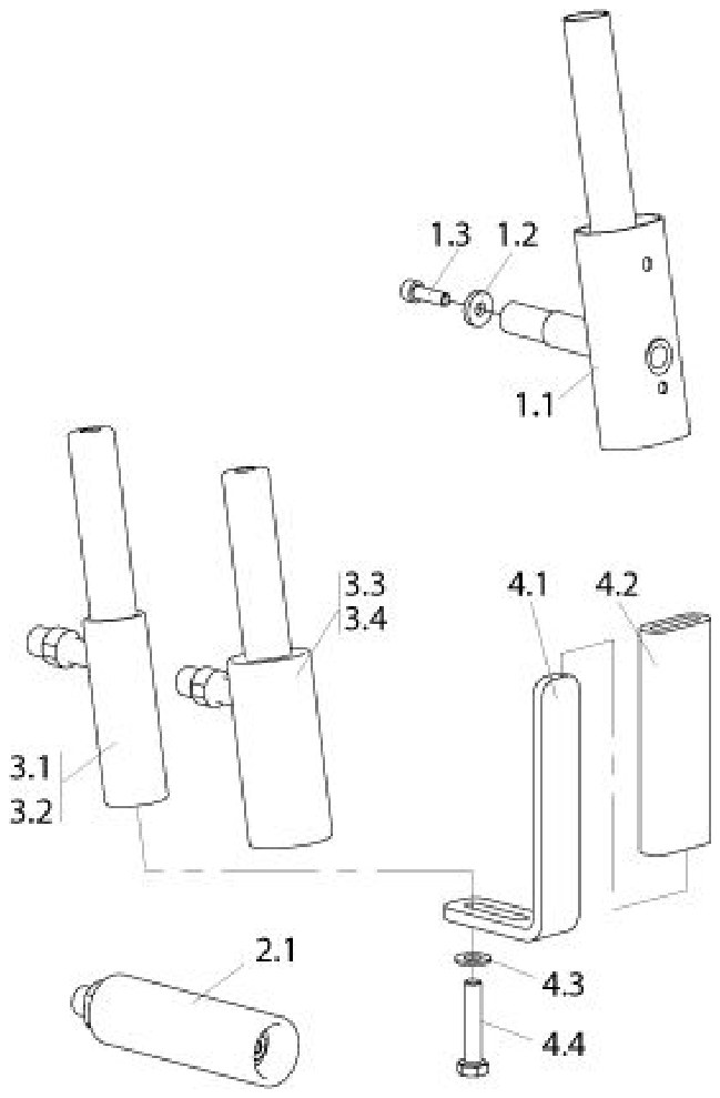 Explosionszeichnung Griff (bis KW 12/2009), Sunrise Sopur Shark X-Link