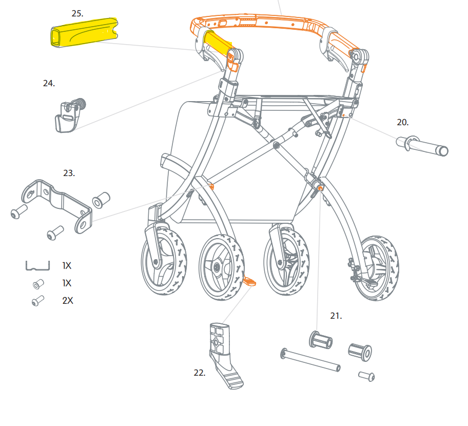 Rollz RF6 Handgriff links (nur der Gummi) für Rollz Flex