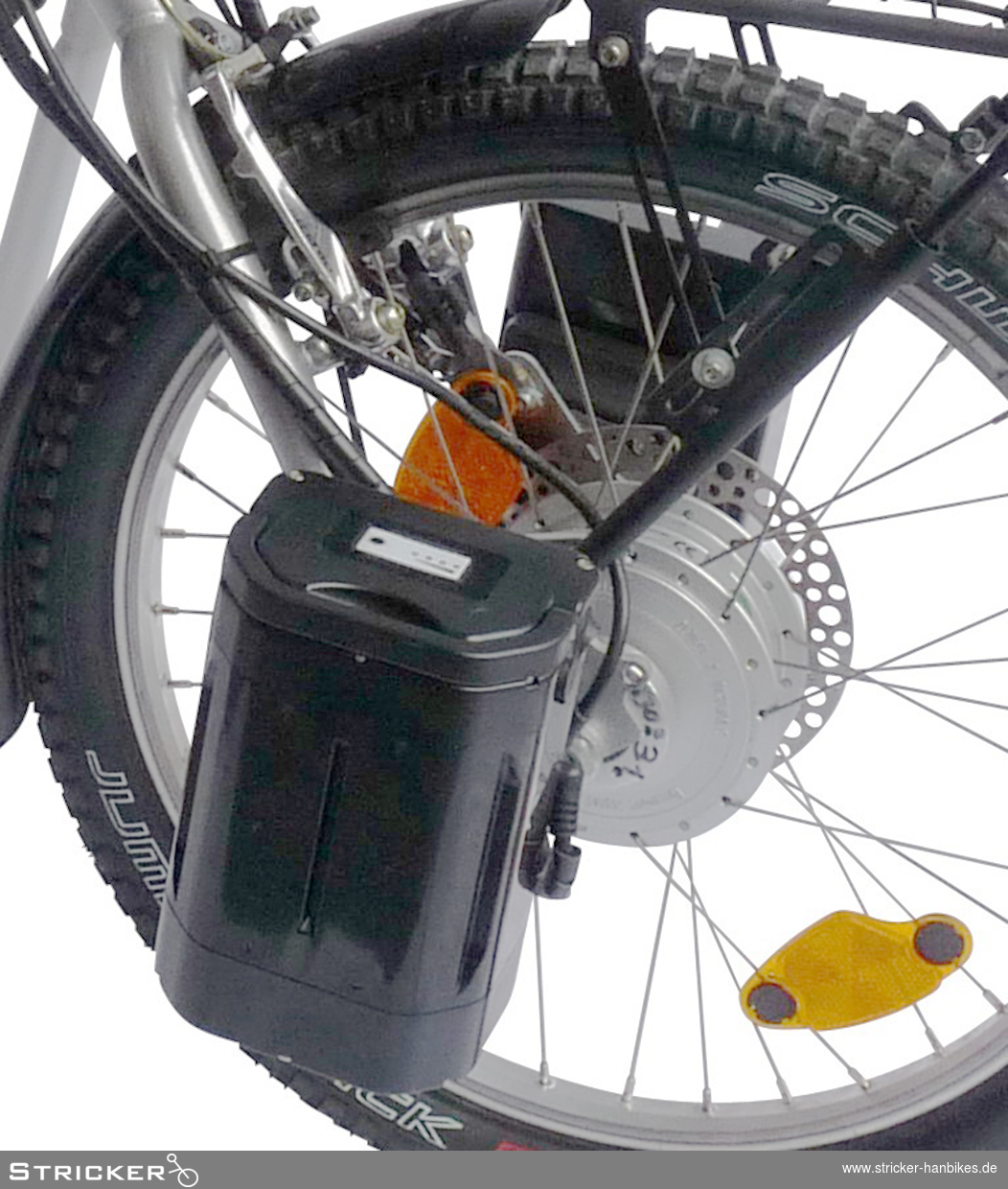 Lipo Lomo 2x14Ah Akkus an Gabel unten – Stricker Handbikes, Bestellnummer 631297-0