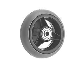 Rad 100 x 32 Nabe 36MM Vollgummibereifung Grau