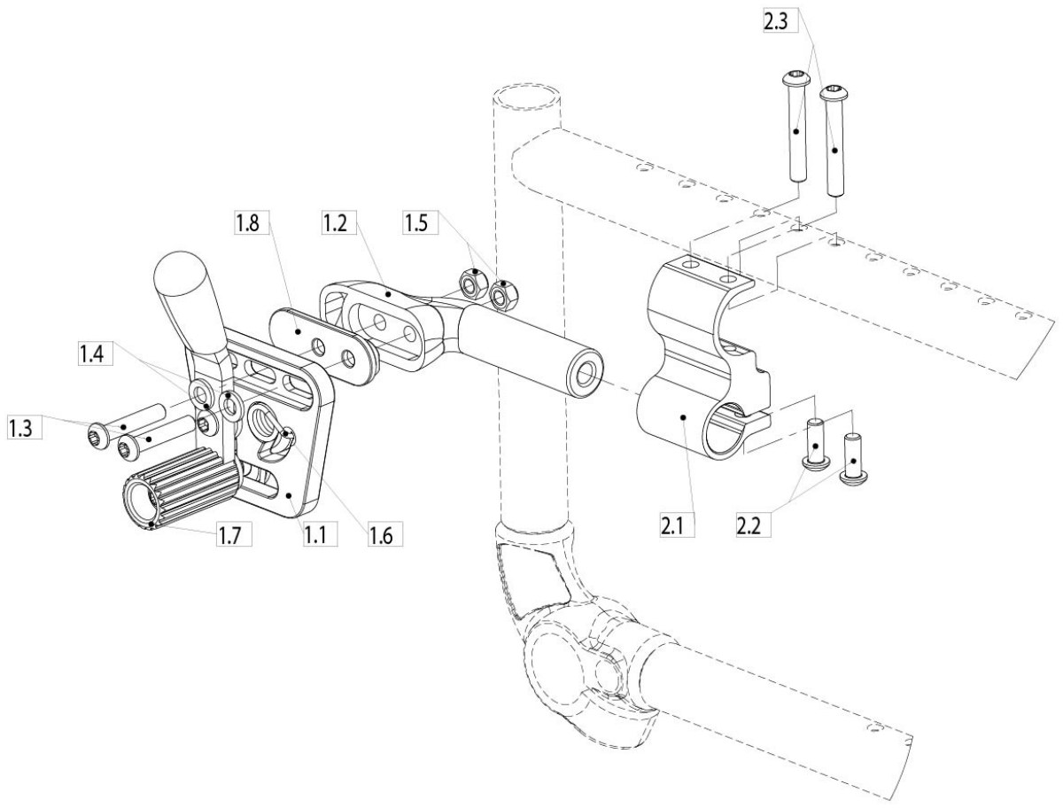 Explosionszeichnung Bremse, Sunrise Sopur QS3 X