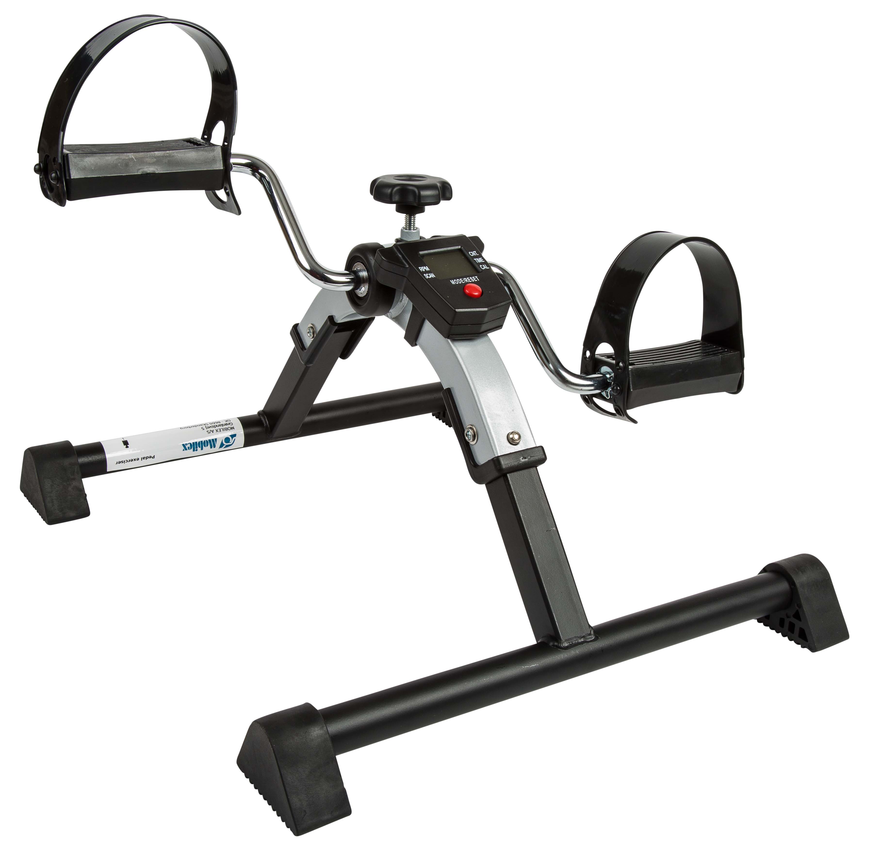 Mobilex Pedaltrainer, silber, faltbar, mit LCD Display