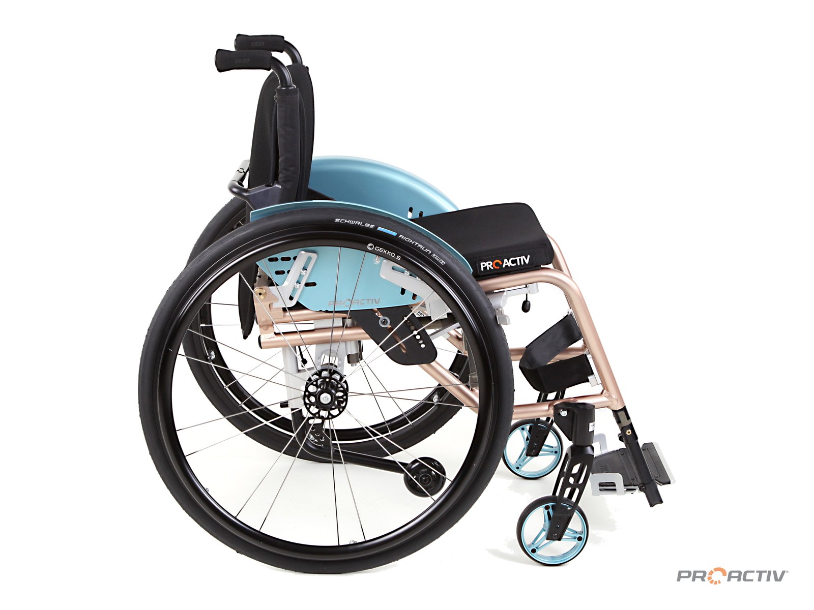 PRO ACTIV TRAVELER 4all Ergo Faltrollstuhl, Seitenansicht