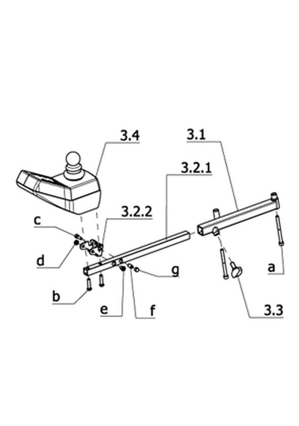 Bedienmodul längsverstellbar (Code 828)