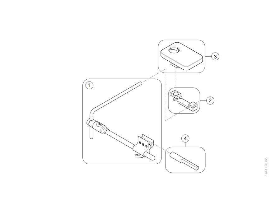 Explosionszeichnung (Bracket, MEC - Tray Mount, Nucleus) – Invacare AVIVA RX