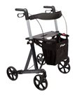 Mobilex Buffalo HD Rollator, anthrazit, SH 62 cm, inkl. Rückengurt und Stockhalter