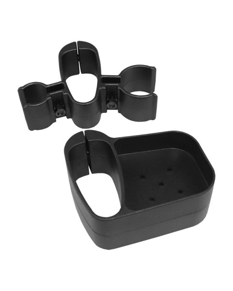 Mobilex Stockhalter für Leopard, Gepard, Buffalo, Panda und Lion Rollator (Set mit Klemme und Becher)