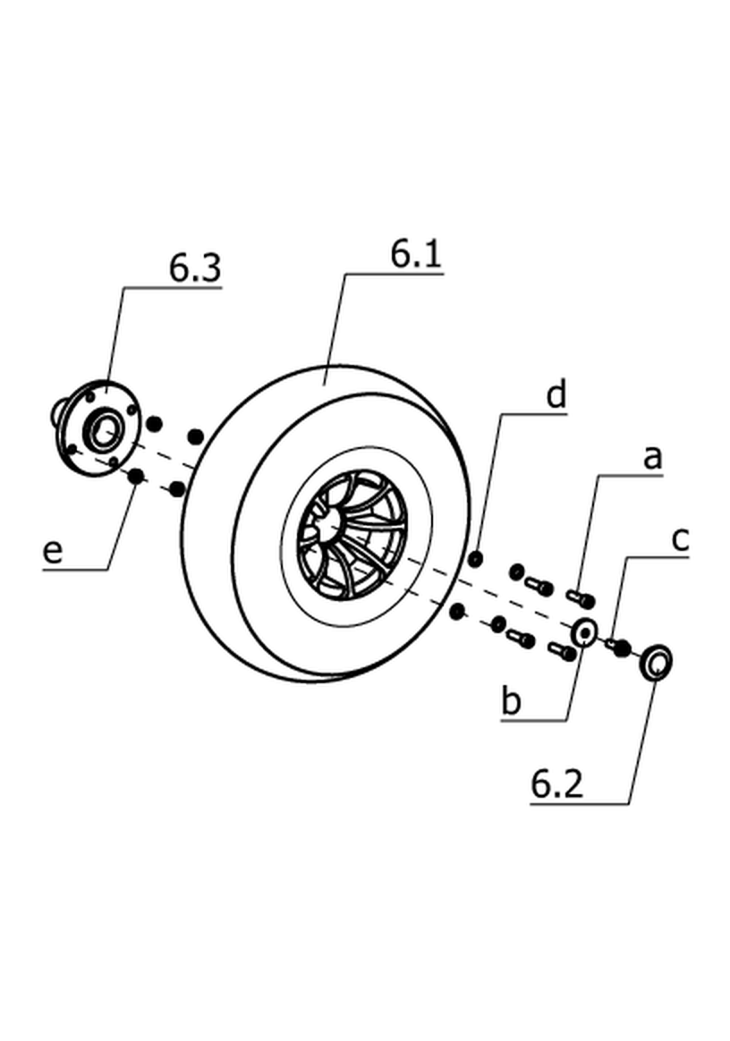 Antriebsrad Fatboy (14") Cross-Stollenbereifung (Code 2460)