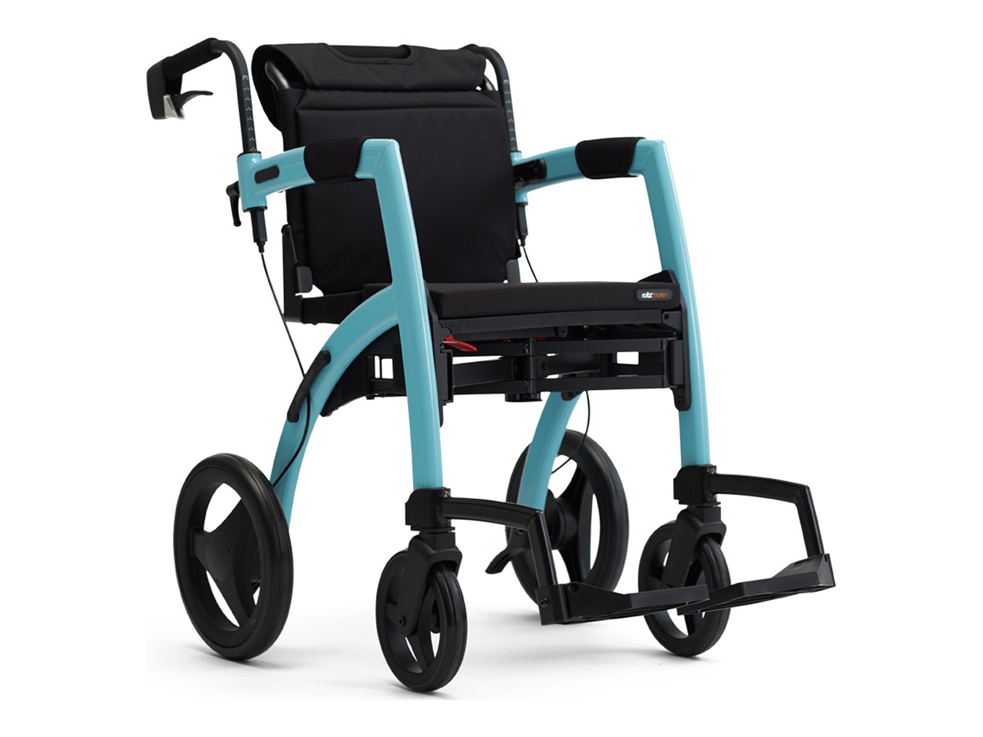 Rollz Motion Rollator und Transportrollstuhl – Hellblau