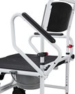 Mobilex Dusch- und Toilettenrollstuhl "Kakadu XXL" mit 4 arretierbaren 5" Rädern, SB 61 cm