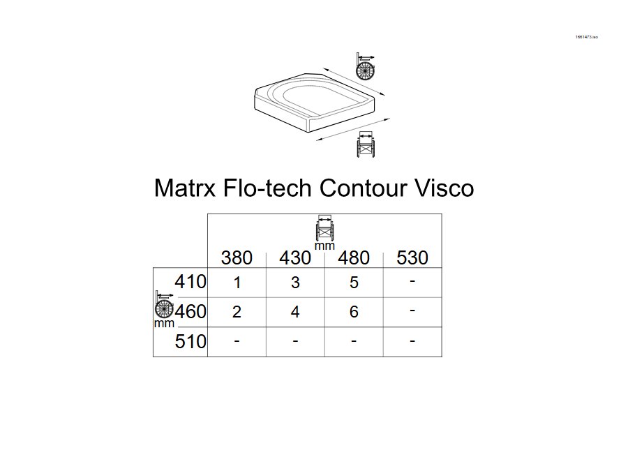 Invacare Matrx Flo-tech Contour Visco Sitzkissen