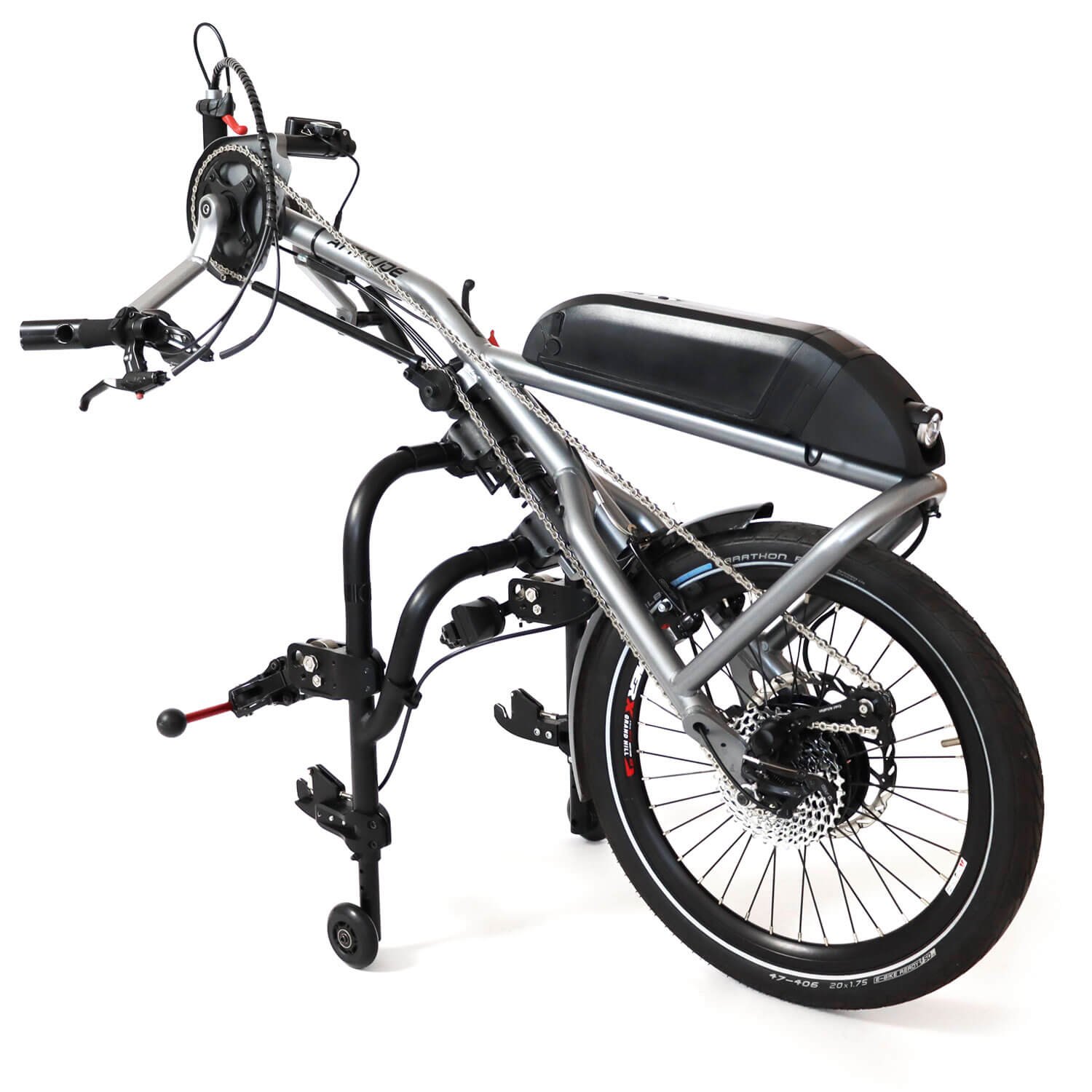 Empulse Attitude Hybrid an einem manuellen Rollstuhl